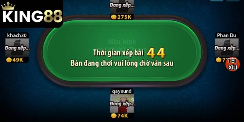 Mậu binh tại sảnh cược game bài KING88 luôn được săn đón